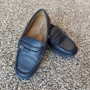 Kenneth Cole Navy Blue and Brown Boys Loafers Shoes Size 11